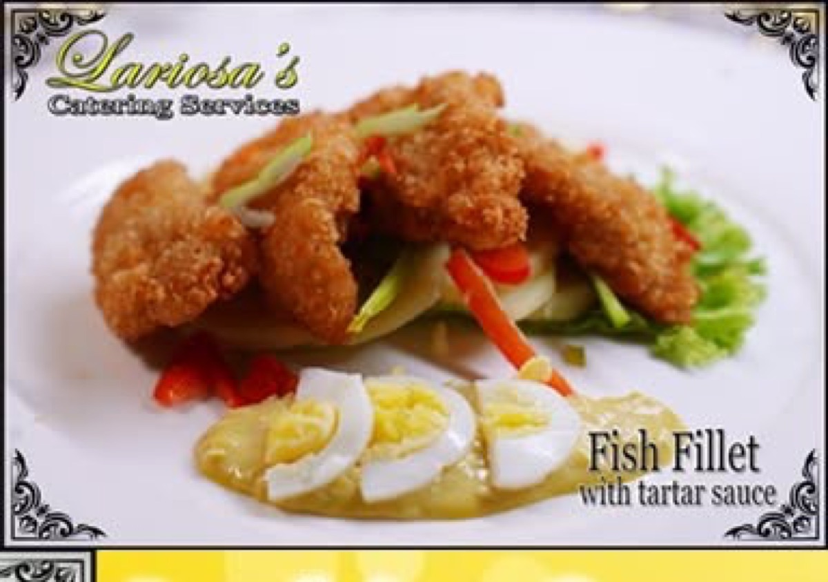 Fish Fillet with tartar sauce, plated
